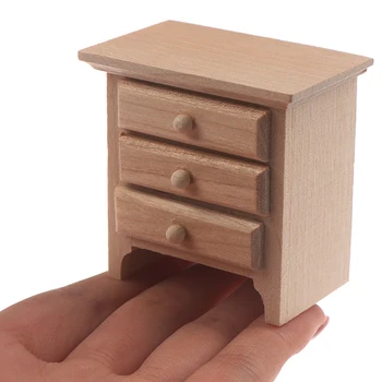 1/12 Lutke Miniaturni Lesa Postelji Kabinet Model Pohištvo Oprema Nova
