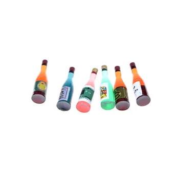 1:12 Multicolor Kuhinja Piti Vina, Soka Steklenice igrače, Lutke Miniaturnega Pohištva igrače 6 Kos/set
