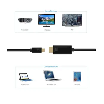 1,8 m Mini Adapter DP za Kabel HDMI Mini Display Port 6 Metrov 1080P Za Apple Surface Pro Series 3 Zaslon Naprave