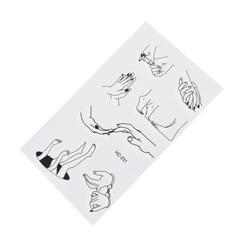1 List Umetnosti Seksi Harajuku Nepremočljiva Začasni Tattoo 10.5*6 cm Ponaredek Flash Tattoo Nalepke Prste Prsti Telo