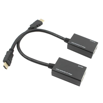 1 Par HDMI Nad RJ45 CAT5E CAT6 Extender do 100Ft Kabel, Podpora za TV HDMI Podaljšek Oddajnik