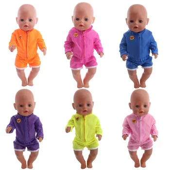 1 pc Oblačila za 43-47 cm prerojeni baby doll šport plašč Jakna+ Hlače [Lutka&Čevlji, ki niso vključeni] fant dekle lutka pribor ponudbe