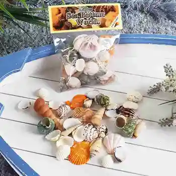 1 Vrečko Mix Akvarij Plaži Navtičnih Diy Lupine Mešani Večino Pribl. 180 G Morja Lupine