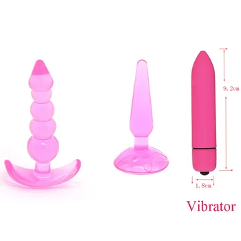 10 Hitrosti Mini Bullet Vibrator Silikonski Analni Čep Erotične Igrače Butt Plug G-spot Prostata Anal Masaža Dilator opozarjanje z vibriranjem Za Par