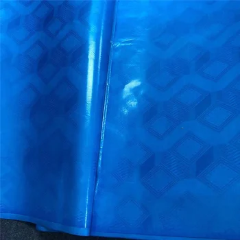 10 Metrov/vrečko Modra Barva Afriške Čipke Tkanine 2018 Visoke Kakovosti Gvineja Brocade Bombažne Tkanine Bazin Riche Brode Za Moške 30