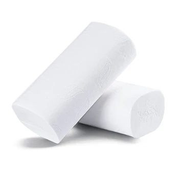 10 Roll Razpoložljivi Toaletni Papir Roll Mehko Natisnjeni Kopalnica Tkiva Brez Jedrne Bela 4-Slojna Papirnate Brisače A66