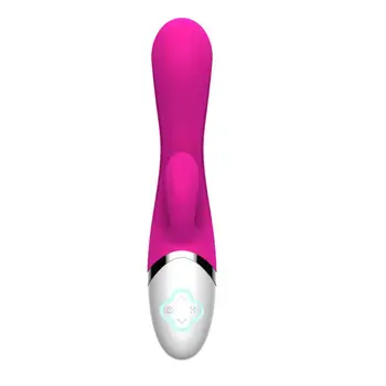 10 Vibracije Načini Zajec G Spot Vibrator za Klitoris Stimulacije Dvojno Motornih Ogrevanje Massager za Ženske Pari A6HC