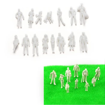 100 kozarcev/veliko Debelo 1:100 Lestvice, Plastični Beli Model Ljudi Unpainted Krajine Modeli Igrače Model Gradnjo Kompleti