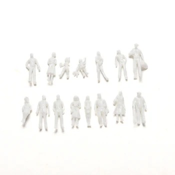 100 kozarcev/veliko Debelo 1:100 Lestvice, Plastični Beli Model Ljudi Unpainted Krajine Modeli Igrače Model Gradnjo Kompleti