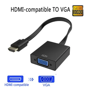 1080P HD VGA Moški Famale Pretvornik VGA Pretvornik za PS4 PC TV Box HDMI je združljiv VGA Z Video Audio Jack Kabel