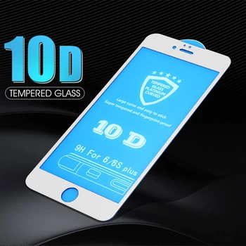 10D Polno Kritje Zaščitno Steklo za iPhone 11 Pro X XR XS MAX zaščitnik Zaslon Kaljeno Steklo Za iPhone 7 8 6 plus 7plus 8plus