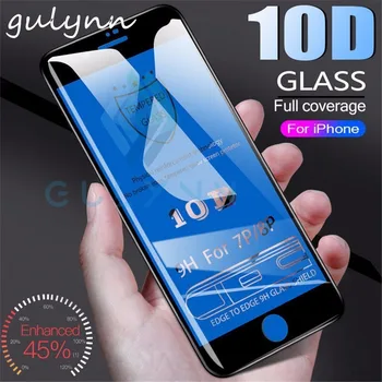 10D Ukrivljen Polno Kritje Kaljeno Steklo Za iPhone X Xs XR Max Premium Zaščitnik Zaslon Na Za iPhone 7 8 6 11 12 Plus Stekla