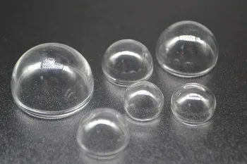 10pcs 16 mm Pregleden prazno polovico okroglo žogo steklena tehtnica steklenice, stekleni pokrov kupole svetu mehurček DIY nakit, ogrlico, obesek, darila