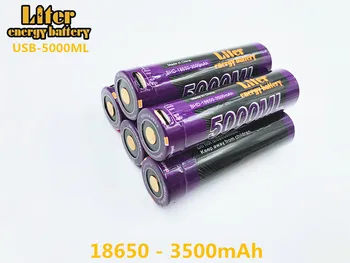10PCS Litrski energijo baterijo, USB 18650 3500mAh 3,7 V Li-ion baterija, USB 5000ML Li-ion Rechargebale baterija + USB žična