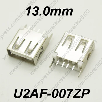 10PCS U2AF-007Z/U2AF-007ZP Priključek USB 2.0 H=13MM Ravne Noge priključek za polnilnik USB 2.0 Ženski Priključek Prenos Podatkov