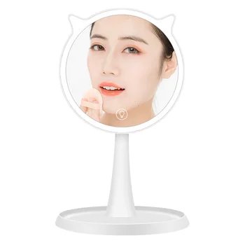 10x Povečevalno Ogledalo Ličila Svetlobe Make Up Kozmetično Ogledalo Velikosti Kompakten Ogledalo Inteligentne Dotik-LED zaslon Ogledalo