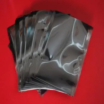 12*20 cm 100 kozarcev/Veliko Open Top Antistatic Mošnje Heat Seal Anti Statični Ščit Plastične Vrečke ESD Anti-Statični Skladiščenje Pakiranje Vrečko