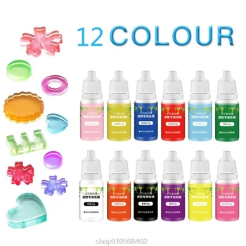 12 Barve Pigment Kit Pregleden Epoksi UV Smolo Barvanje Barvilo, Pigment Smole, Barvila za Barvanje Izginja Odpornost O29 20 Dropshipping