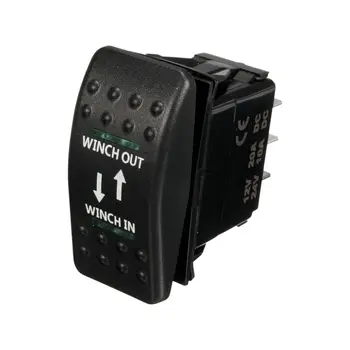 12V 20A Vitel V Vitel Ven, ON-OFF-NA Rocker Switch 7 Pin LED zeleno