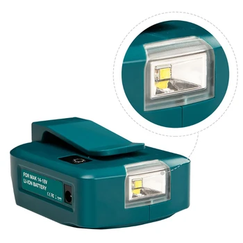 14,4 V/18V Li-on Baterija Dvojna Vrata USB z LED Luči Pozornosti Zunanja Svetilka za Makita Baterije A69D