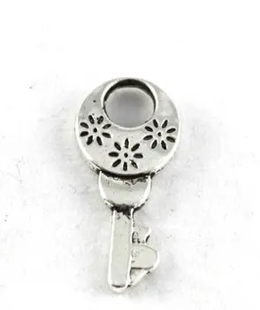 180PCS Tibera srebro cvetlični ključnih čar 30 mm A12819