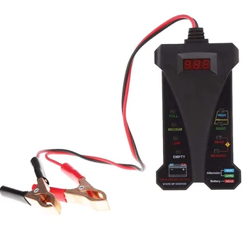 1pc 12V Baterija Digitalni Tester Voltmeter LED Polnjenje Sistema Analyzer S Posnetki pribor deli, primerni za večino avtomobilov