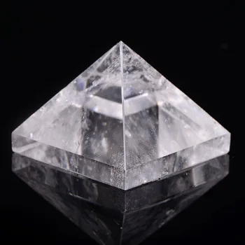 1pc 30x30mm Naravnega Kamna beli kristalni Piramida jasno, kremen skalo Vklesana točke steber Izklesan Kamen Chakra Kamni Zdravljenje Reiki