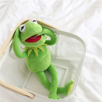 1pc 40 cm Kermit Plišastih Lutka najboljša igralka Žabe Igrače Plišaste Živali Mehko Polnjene Igrače Otroška Lutka Božič, Darilo za Otroke