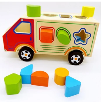 1pc brezplačna dostava Začetku izobraževalne igrače, lesene Demontaža Traktor Sestavljanje Avtomobilov Izobraževalne Igrače Toddlers Brinquedos Vzgojne