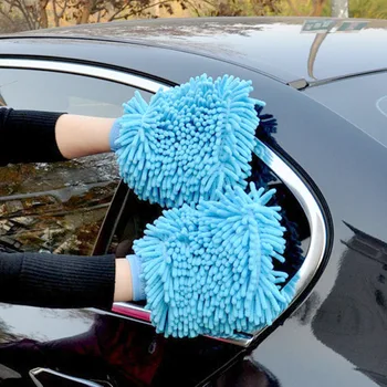 1pc mikrovlaken avtopralnica rokavice za čiščenje avtomobila nego detailling izdelkov super mitt mikrovlaken za pranje Orodje