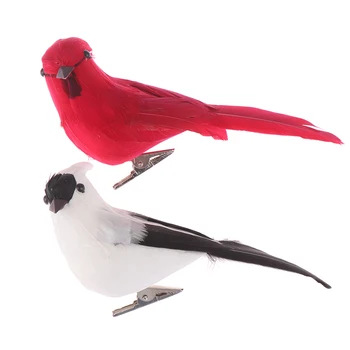 1pc Ustvarjalni Vrt Pene Pero Umetno Papige Imitacije Bird Model Doma na Prostem Poroka Dekoracija Ornament DIY osebam