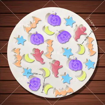 1Pcs Halloween Luna Bučna Silikona, Fondat 3D Torto Plesni Cupcake Sladkarije, Čokolada Dekoracijo Peko
