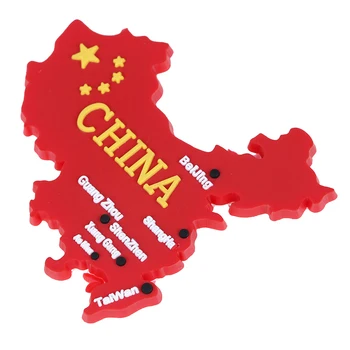 1PCS Kitajski Slog Kitajsko Zastavo Zemljevid Hladilnik Magnetne Nalepke Domači Kuhinji Dekor Hladilnik Magnet, trgovina s Spominki, Darila Sodobne