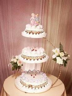 1pcs Kovinsko Zlata torto stojalo za torto stojalo za poroko 3 Stopnje Poročna Torta Stati 30*60 cm