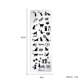 1pcs Nail Art Žig Nohtov Tiskarske Predloge Cvet Geometrijo Živali DIY Nail Designs Manikura Slike Ploščo Matrica