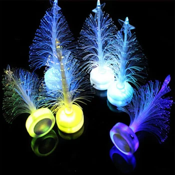 1pcs Pisane Božično Drevo Svetilka, LED Svetloba svjetlovodni Nočna Otroke Božič Darilo Dekoracijo Božič Night Light-Up Igrača
