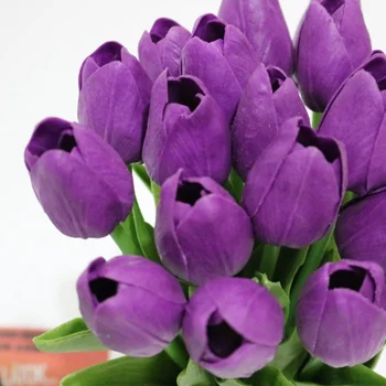 1Pcs PU Ponaredek Tulipanov Umetno Cvetje Cvetlični Za Domačo Pisarno Vrtno zabavo, Poroko Dekor Umetno Cvetje Za Dekoracijo Doma