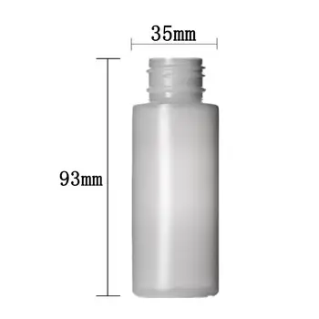 2 oz/60ml naravne barve HDPE valj krog mehko steklenico s črno/bela spouted skp X5