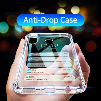 2-v-1 primeru telefon s Steklenimi Za iphone 11 pro max 2019 Silikona, Pregledna, jasno cover Za apple iphone 11 pro primeru coque