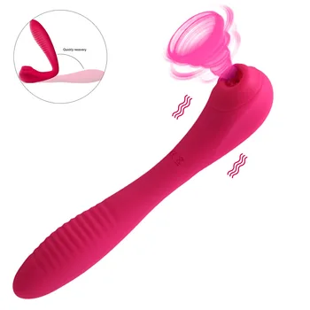 2 v 1 Sesanju Zavihek Vibratorji za Ženske G Spot Klitoris Stimulator Sesalna jezika Vibrator Ženski Erotični Seks Proizvodov za Odrasle