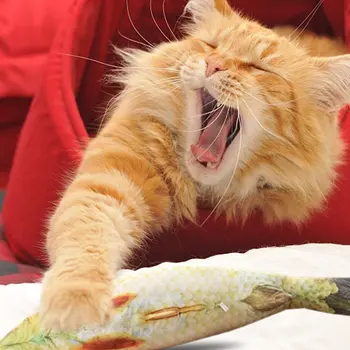 20 cm Catnip Catmint Mačka Korist Simulacije Ribe Mačka Igrače Ribe Obliko Praskanje Post Kratek Plišastih Za Hišne Izdelek Dobave