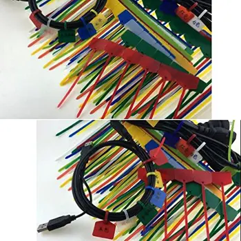 20 Kos 6 Inch Marker Najlon vezicami Pišete na Ethernet, Pisane Žice Zip Vezi Kabel Znamke Oznake Najlon Moč Ce Oznako