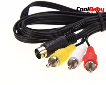 200pcs izgubil 3RCA 1,8 m 9 pin, Audio Video Kabel AV Zamenjava RCA Audio-video Kabel 180 cm za Sega Genesis 2 ali 3