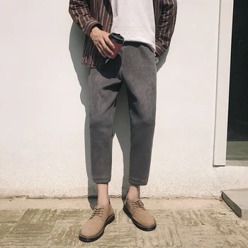2018 jeseni nove korejske mladinske trend priložnostne hlače moški svoboden barva hlače osebnost klasična preprosta velikosti S-2XL