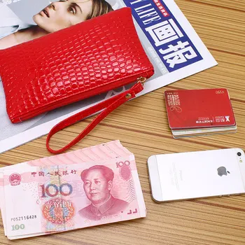 2018 Nove luksuzne ženske sklopka denarnice oblikovalec zadrgo visoke kakovosti PU usnja ženske torbici za kartico sim Denarnih Prejemu večer vrečko