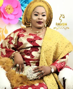 2018 Zadnje Afriške francoski organza Čipke Tkanine Visoke kakovosti Z zlatimi bleščicami Nigerijski Til Čipke za poročno obleko