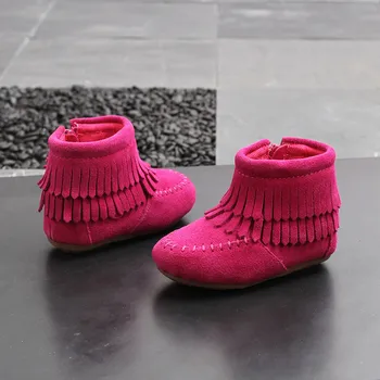 2019 jeseni in pozimi novo otrok genuin usnje moda tassel čevlji dekleta baby kratek čevlji