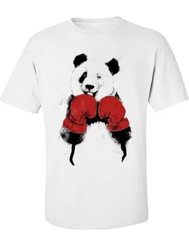 2019 Moški Oblikovanje Majica Poletje Casual Moški Majica s kratkimi rokavi Dobre Kakovosti Panda Bear Boksar moška T-Shirt Graphic Tee