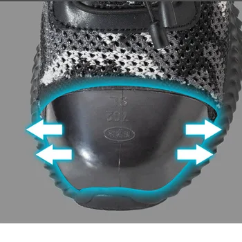 2019 Moških Jekla Nos Varnost Dela Čevlji mrežo Lahki Dihanje Reflektivni Priložnostne Zavezat Preprečevanje piercing Zaščitni čevlji