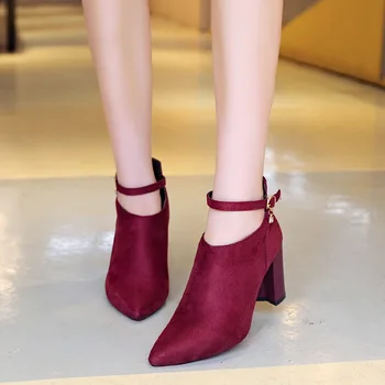 2019 Nov slog Evropski in Ameriški Modni Stil Trdna Jate Zip Visokih Petah Ženske Škornji Seksi Opozoril Shoes554